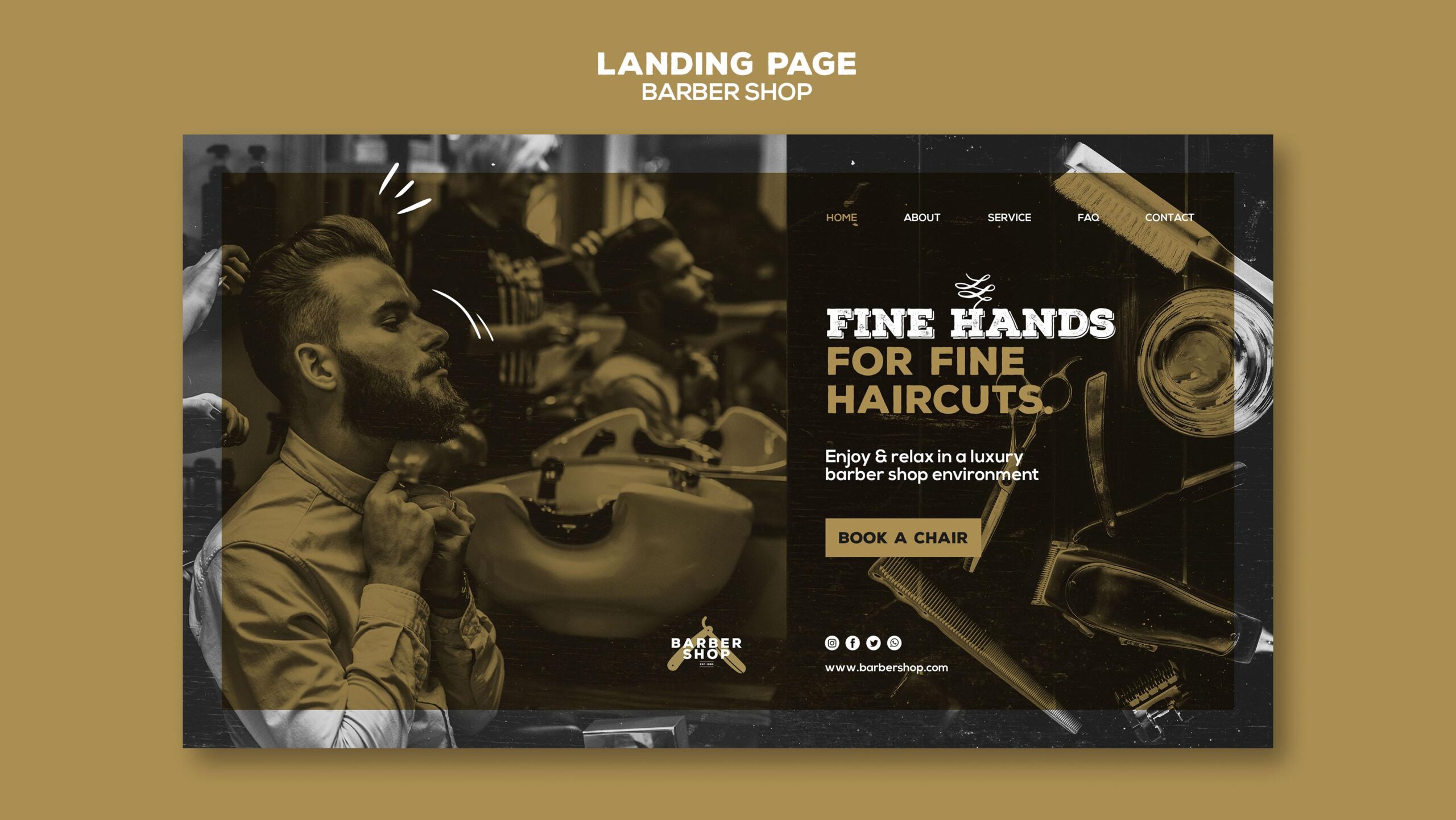 Website for local barber shop in Niagara Falls Canada Website for local barber shop in Niagara Falls Canada